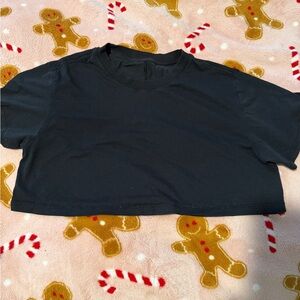Black lululemon  Cropped T-Shirt